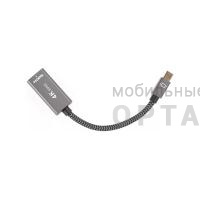 Адаптер miniDP --> HDMI-F 0.15м ,  оплетка, 4K@60Hz, Telecom (TA565)
