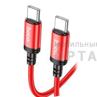 Кабель Type-C to Type-C HOCO X89 Wind, 1m, 3.0A, PD 60W,  красный, не упакован