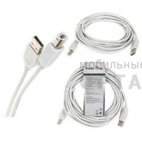 Кабель USB2.0  A-->B (5.0м) Telecom <TC6900-5M> (1/80)