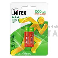 Аккумулятор Ni-MH Mirex HR03 / AAA 1000mAh 1,2V 2 шт (2/20/100), ecopack