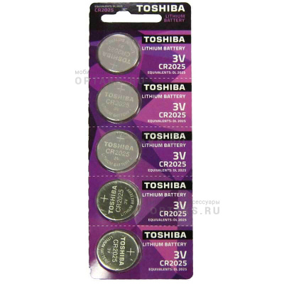 Элемент питания TOSHIBA CR2025 BL5  (5/100/12000)