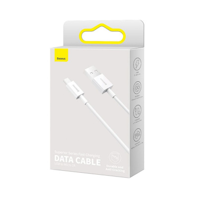 Кабель USB to Micro Baseus Superior Series Fast Charging Data 2A 1m White